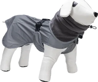 Immagine prodotto di Cappottino impermeabile per cani Beetzees Caro, colore: grigio, taglia: 56 cm