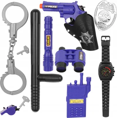 Immagine prodotto di Set da gioco della polizia per bambini, 12 pezzi, dai 3 anni in su