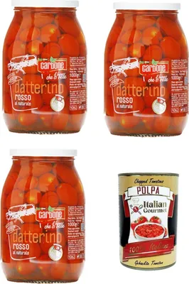 Produktbild von CARBONE – Datterino Rosso Naturale Naturrot Datterino 3x 1KG.+ Italian Gourmet polpa 400g