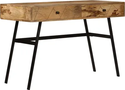 Produktbild von vidaXL Schreibtisch mit Schubladen Massivholz Mango 110×50×76 cm