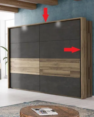 Produktbild von Passepartoutrahmen RICCIANO Stabeiche Holznachbildung mit Beleuchtung
