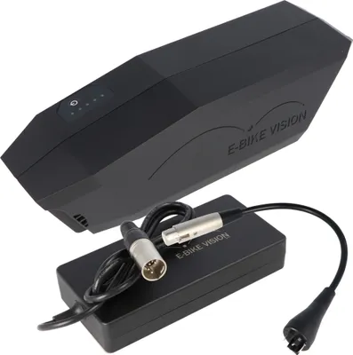 Zdjęcie produktu dla Akumulator do roweru elektrycznego Power Pack lite z ładowarką i adapterem do ładowania, odpowiedni do systemów napędowych Bosch Active i Performance 10 Ah 360 Wh 1,8 kg