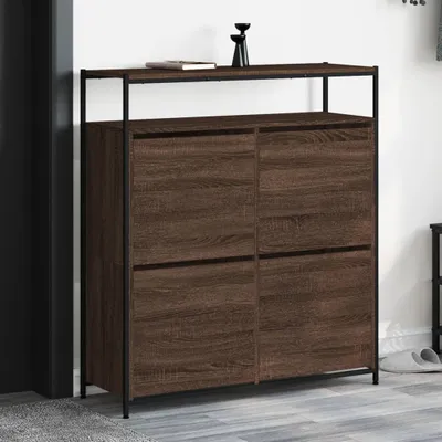 Obrázek produktu pro Botník s výklopnými zásuvkami Hnědý dub / 100 cm