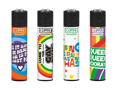 Produktbild von Clipper Feuerzeuge 4er Set Pride 2