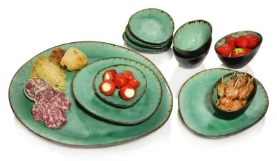 Produktbild von Sänger Servierplatten Palm Beach aus Porzellan 11er Set