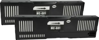 Produktbild von vhbw 2x Resttintenbehälter kompatibel mit Canon MAXIFY GX6070, GX6080, GX6050, GX6060, GX7010, GX6030, GX6040 Tintenstrahldrucker - Wartungsbox