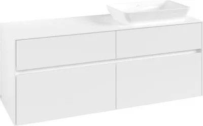 Produktbild von V&B Waschtischunterschrank Collaro 140x54,8x50cm, WT rechts, white matt