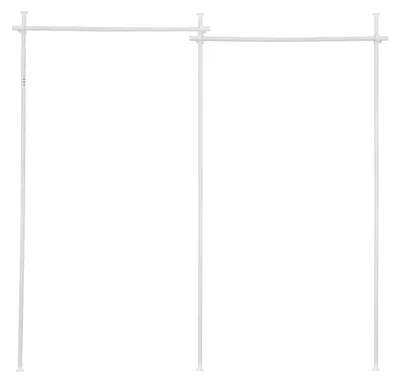Produktbild von Vorhangtrennwand, Material aus Kohlenstoffstahl, verstellbare Höhe 122-305 cm, verstellbare Länge 77-177 cm, Gesamtlänge 3,658 m, Tragfähigkeit 25-40 kg