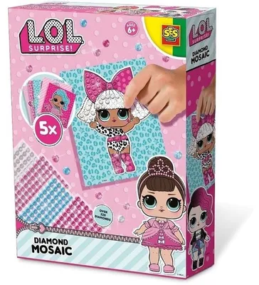 Produktbild von SES Creative L.O.L. 14195 Diamantenmosaik - Kreatives Glitzer-Bastelset für Mädchen ab 6 Jahren, 320 Stück(e), 6 Jahr(e), Mädchen, Kind, Mehrfarbig, Niederlande