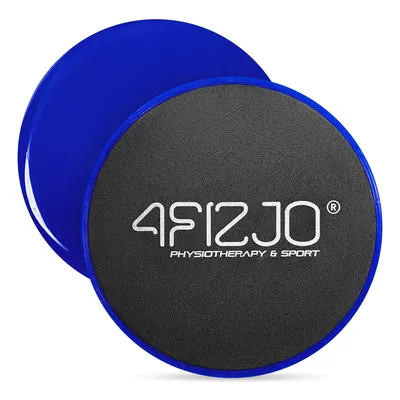 Produktbild von 4FIZJO Slide Discs, 18 cm, 2er-Set, Fitness- und Trainings-Discs, für Zuhause, blau