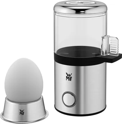 Immagine prodotto di WMF KÜCHENminis Cuociuova a 1 uovo My Egg, con portauovo, Cromargan opaco, salvaspazio, con impostazione della durezza, 56 W