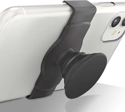 Zdjęcie produktu dla Popsockets PopGrip Slide Stretch, antypoślizgowy, czarny, Apple, 1 sztuka