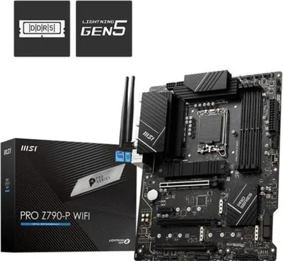 Obrázek produktu pro Základní deska MSI PRO Z790-P WIFI, Intel Z790, DDR5, 192 GB RAM, 4 x M.2 Gen4, kompatibilní s Intel Core 12./13. generace
