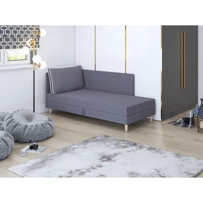 Obrázek produktu pro Čalouněné jednolůžko 80x195 ZORYNA PLUS 2 s úložným prostorem - šedé