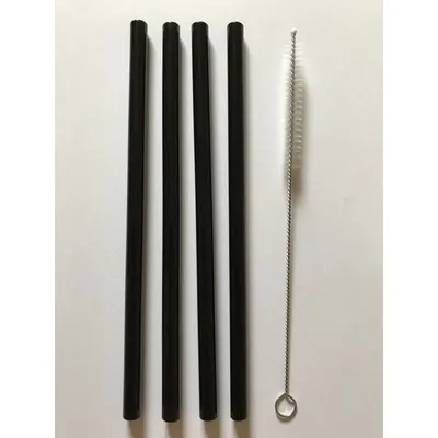 Obrázek produktu pro Gefu sada 4 černých brček 18 cm G12703