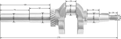 Obrázok produktu pre Loncin kľukový hriadeľ LC1P65FE-3 EURO V ORIGINÁLNY DIEL 130290662-0001