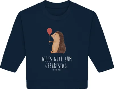 Produktbild von Mr. & Mrs. Panda Organic Baby Pullover Igel Luftballon 12. - 18. Monat - French Navy - Geschenk, Ballon, Happy Birthday, Glückwunsch, Bullover, Herzlichen, Geburtstag