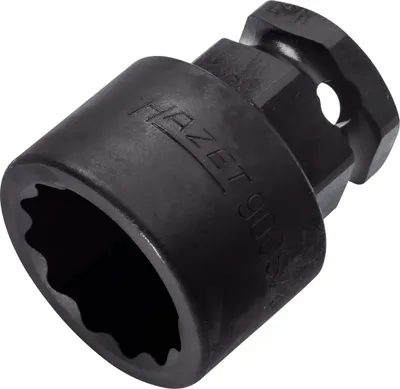 Produktbild von Hazet Schlag-Maschinenschrauber Steckschlüsseleinsatz 900SZ6-24, 1/2 (12,5 mm) Vierkant hohl, 24 mm Außen-Sechskant, Außen Doppelsechskant-Tractionsp