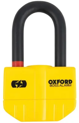 Zdjęcie produktu dla OXFORD Boss Alarm – blokada tarczy hamulcowej 14 mm – żółta – certyfikat Sold Secure Gold / FG SBSC