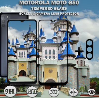 Produktbild von Motorola Moto G50 Displayschutzfolie und Objektivschutz aus gehärtetem Glas 9H