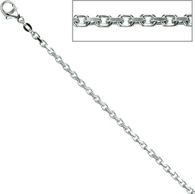 Produktbild von JOBO Ankerkette 925 Sterling Silber rhodiniert 2,0 mm 60 cm Halskette Kette Karabiner