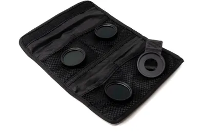 Produktbild von SYSTEM-S ND Linse Set Neutraldichte Filter Graufilter Kit mit Clip Tasche in Schwarz