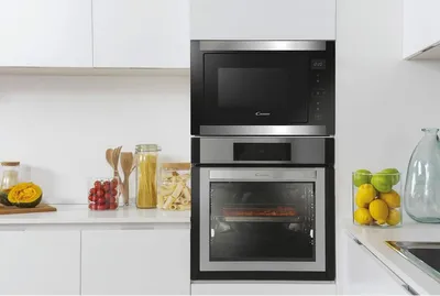 Image de Candy Essenza MIG28TXNE, Micro-ondes encastrable avec grill, 28L, 1450W, 8 niveaux de puissance, digital, verrouillage de sécurité, vaisselle 31,5CM, cuisson rapide, ouverture à gauche, noir