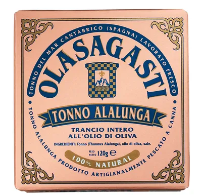 Produktbild von Olasagasti Tonno Alalunga / Langflossen-Thunfisch in Olivenöl 120 gr.
