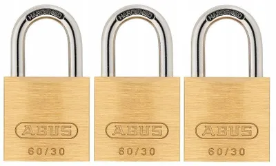 Produktbild von ABUS Vorhängeschloss Jarmo 60/30 Messing 3er Set Einzelschloss