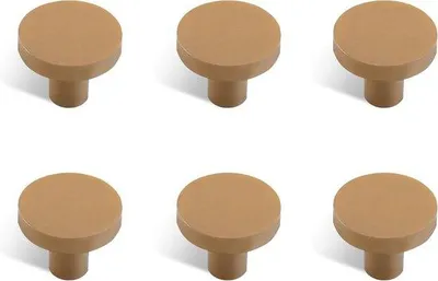 Produktbild von Famanu Schranktürknöpfe 6 Stück - 30 x 25 mm - Aluminiumlegierung - Schwarz