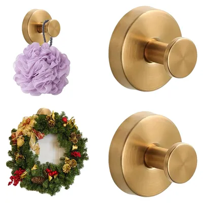 Klebehaken 2er-Pack, Gold, Saugnapf, für Christbaumkugeln, Fenster, Tür