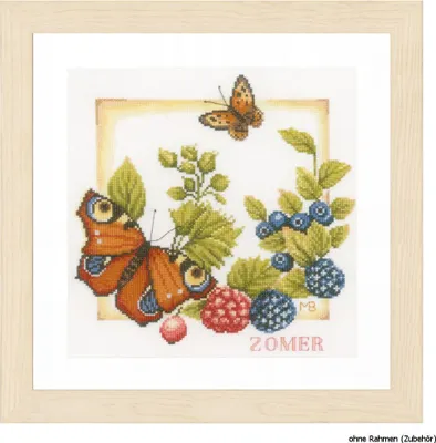 Produktbild von Lanarte Kreuzstichset "Sommer Zählstoff", Zählmuster