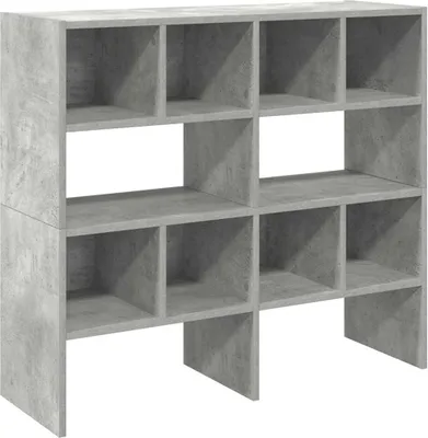 Produktbild von Schuhregale 2 Stk. Stapelbar Betongrau 89,5x30x40 cm