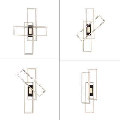 Produktbild von Leuchten Direkt LED CCT Deckenleuchte Asmin schwarz 99 x 69,5 cm dimmbar