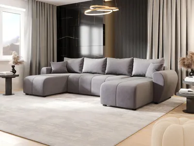 Obrázok produktu pre Rozkladacia sedacia súprava do U LUKAVA - šedá