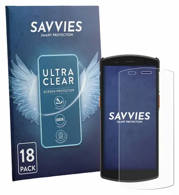 Produktbild von 18x Für Urovo CT58S Schutzfolie Savvies Displayschutz Display Schutz Folie Klar Transparent