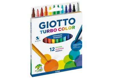 Obrázok produktu pre Giotto Turbo Color, Viacfarebný, Viacfarebný, 12 farba/farieb, 2,8 mm, Detské, Chlapec / dievča