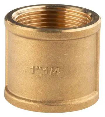 Produktbild von Messing Gewinde-Fitting Muffe 1 1/4'IG - 1 1/4'IG (DN 32) - schwere Ausführung