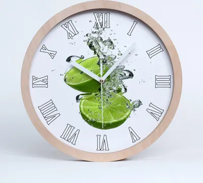 Produktbild von Holzuhr 30fi cm wanduhr - weiße Spitzen - Kalk unter Wasser