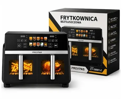 Produktbild von Heißluftfritteuse 10L Doppelkammer Air Fryer 2x5L 2200W Fettfrei Fritteuse