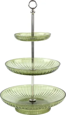 Produktbild von FURNARO Etagere Glas grün 3-stufig modern