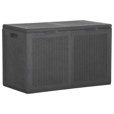 Zdjęcie produktu dla The Living Store Skrzynia ogrodowa 180 L Czarny PP Rattan