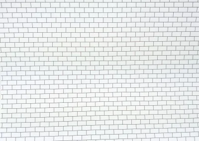 Produktbild von 30x41 cm (48,70EUR/m²) 3D Papier Ziegelwand. Für 1:12 Puppenhaus,weiße Ziegel