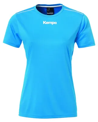 Image de Kempa Handball Tee-shirt polyester manches courtes Training Top col rond femme bleu L