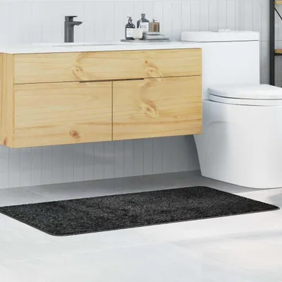 Immagine prodotto di Tappetino da bagno antiscivolo Grigio scuro 70 x 120 cm PP