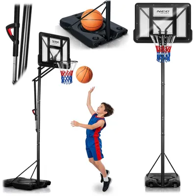 Obrázek produktu pro Nastavitelný basketbalový koš 1,7-3,05 m s kolečky