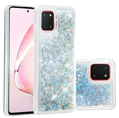 Produktbild von Hülle mit Glitzer für Samsung Galaxy A81/Galaxy Note 10 Lite - Silber KP19437