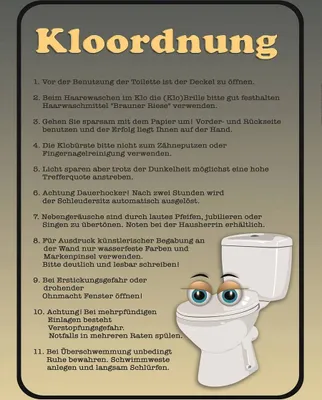 Produktbild von vianmo Holzschild 40x30 cm Kloordnung Toilette WC Regeln