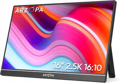 Zdjęcie produktu dla ARZOPA 16"Z1RC Przenośny monitor do laptopa 2560x1600 do Mac PC PS4/5 Xbox