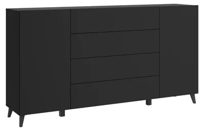 Zdjęcie produktu dla Szeroka komoda do salonu 180 cm Czarny grafit